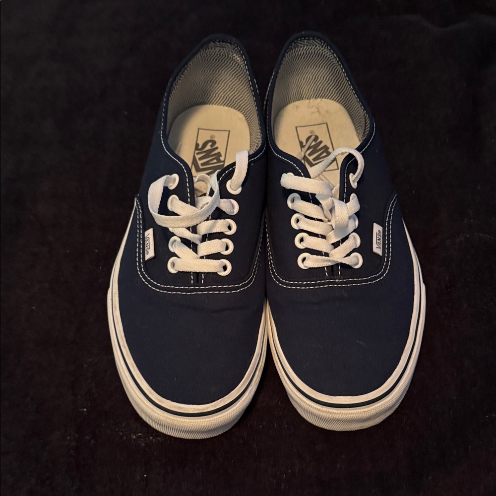 Vans Navy Blue and White Sneakers